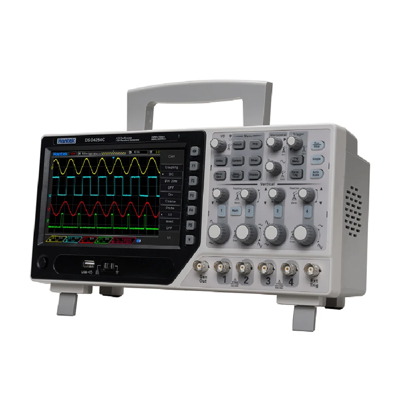 Hantek Digital Oscilloscope DSO4254C 250MHz 4 Channels LCD Display USB Oscilloscopes 7 Inch Handheld Portrail Osciloscopio