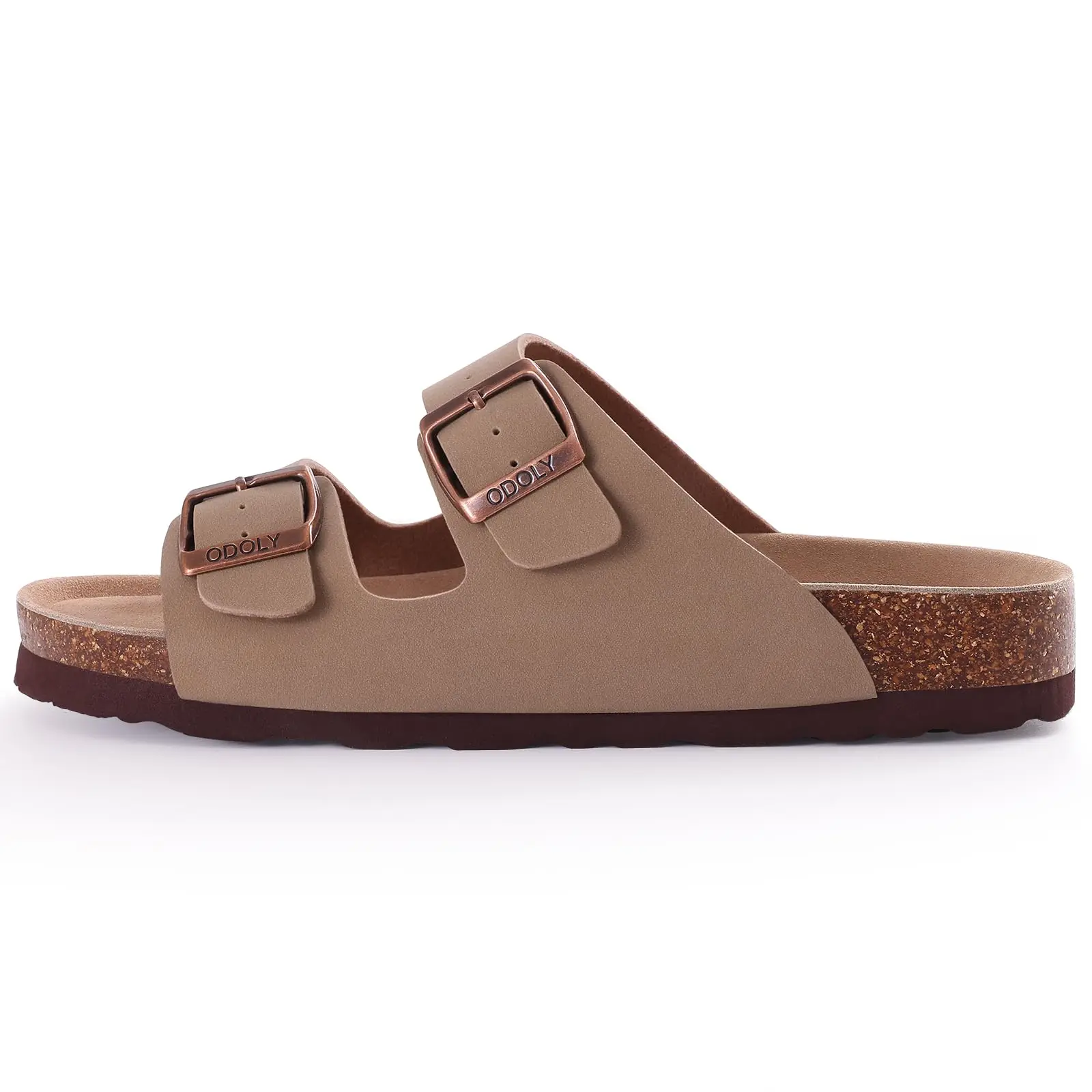 Evshine Kuh Wildleder Kork Hausschuhe Frauen Mode Clogs Pantoletten Fußbett Kork Pantoletten Männer Baotou Hausschuhe Sommer Kork Sandalen Bequeme Pantoletten – Detail 4