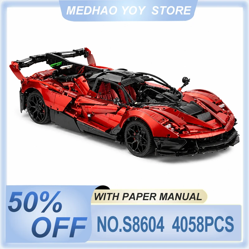 

IN STOCK S8604 MOC Technical Remote Control Sports Speed Cars FXX-EVO Building Blocks Bricks Model DIY Toys Christmas Gifts Sets