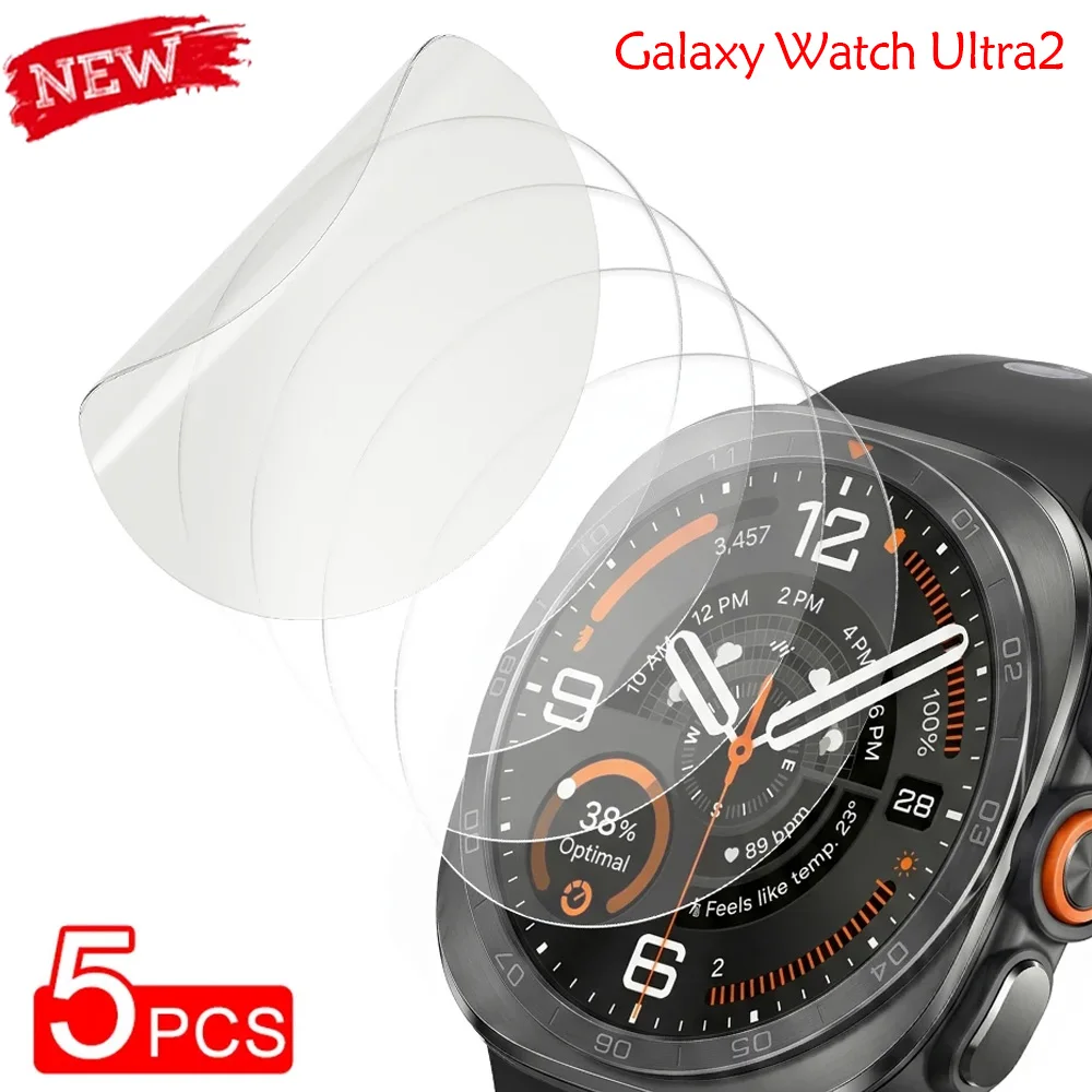 1-5 Stück Hydrogel-Folie für Samsung Galaxy Watch Ultra2 (2026) 47mm Einfach zu Installieren Ultradünne HD Weiche Schutzfolien Zubehör