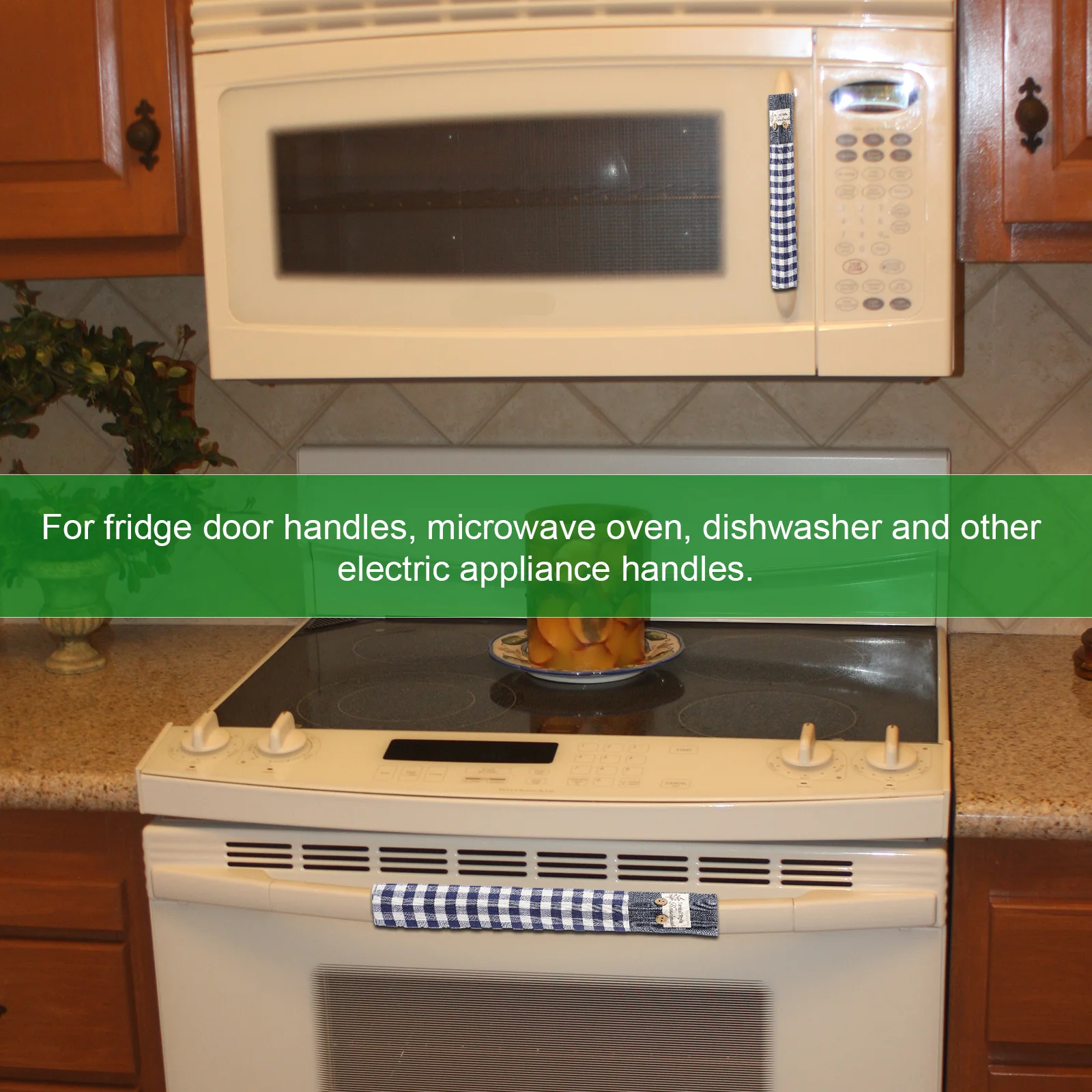 

2Pcs Dust Proof Handle Covers for Fridge Door Cotton Kitchen Appliance Protector Glove Microwave Oven Dishwasher Use Winter Warm