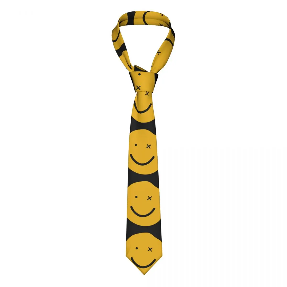 

Smiler Men Women Necktie Silk Polyester 8 cm Classic Smile Smiling Face Neck Ties for Men Accessories Cravat Cosplay Props