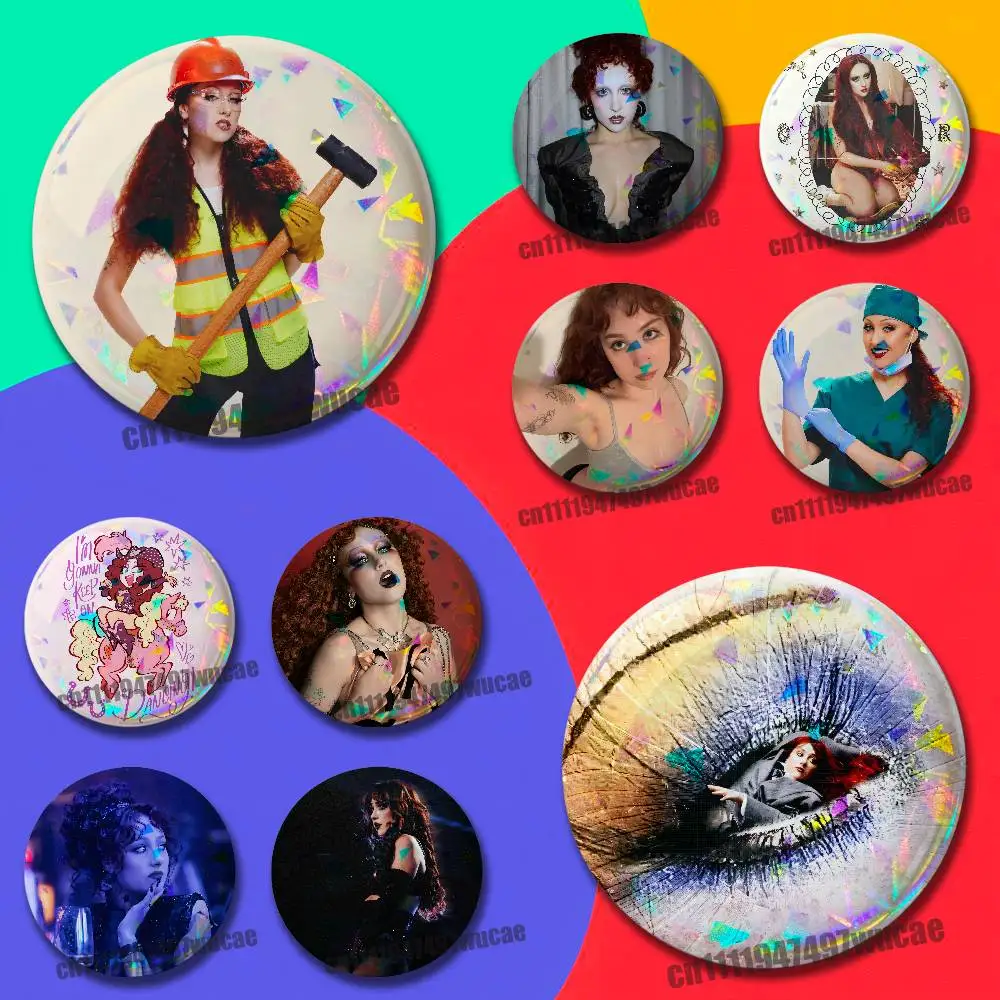 For Singer C-Chappell Roan Badge Case Custom Pin Insignia Emblem Round Brooch Button Hats Laser Cover