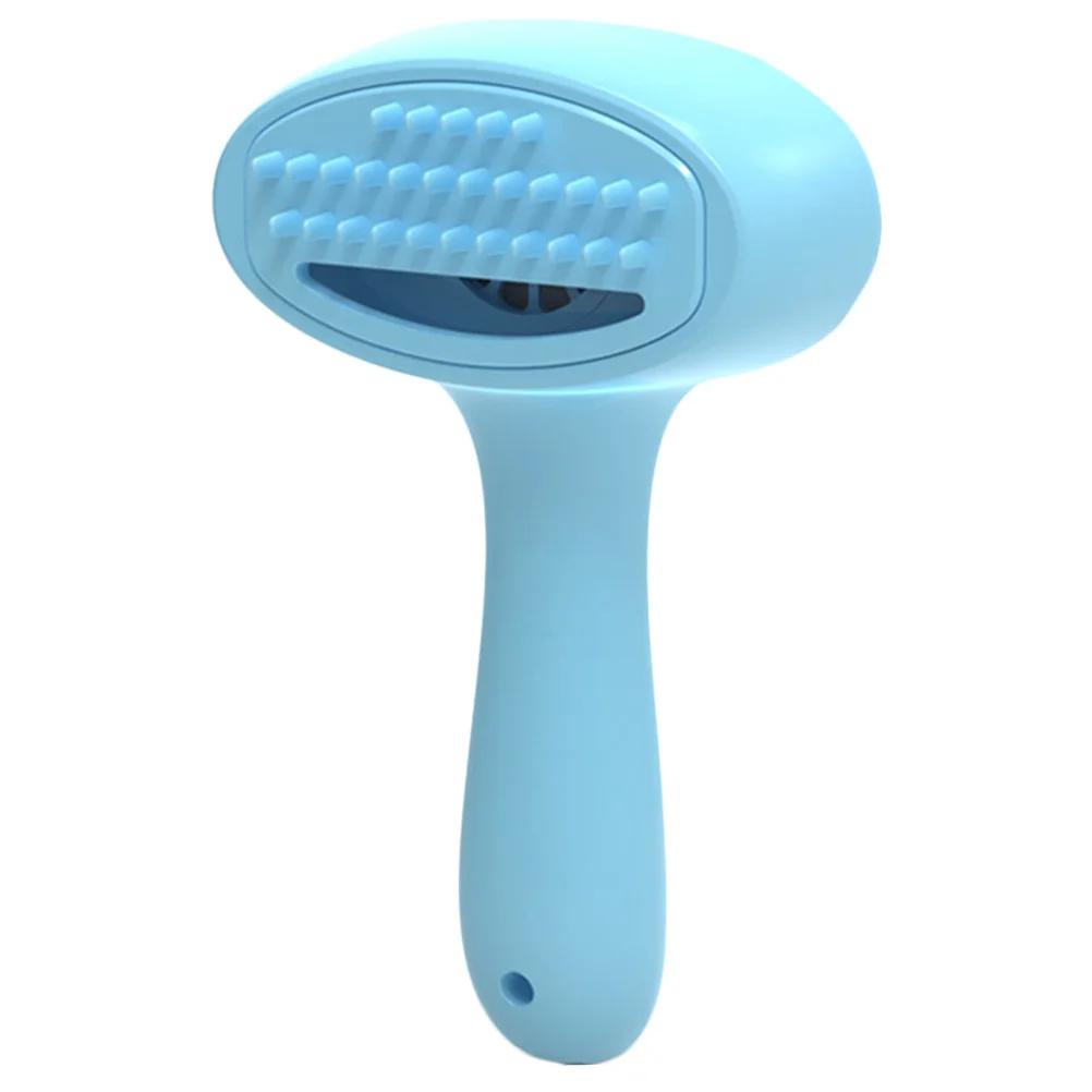 منظف فرشاة شعر الحيوانات الأليفة الكهربائية المحمولة مزيل الشعر باللون الأزرق السماوي للكلاب والقطط مادة ABS صديقة للبيئة