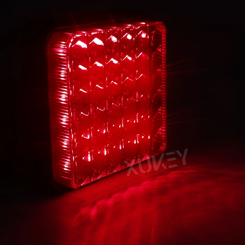 Universal 24V Rear Bumper Fog Running Light Super Bright Red 36LED Driving Lighting Tail Lamp for Car Truck Trailer Bus RV Lorry