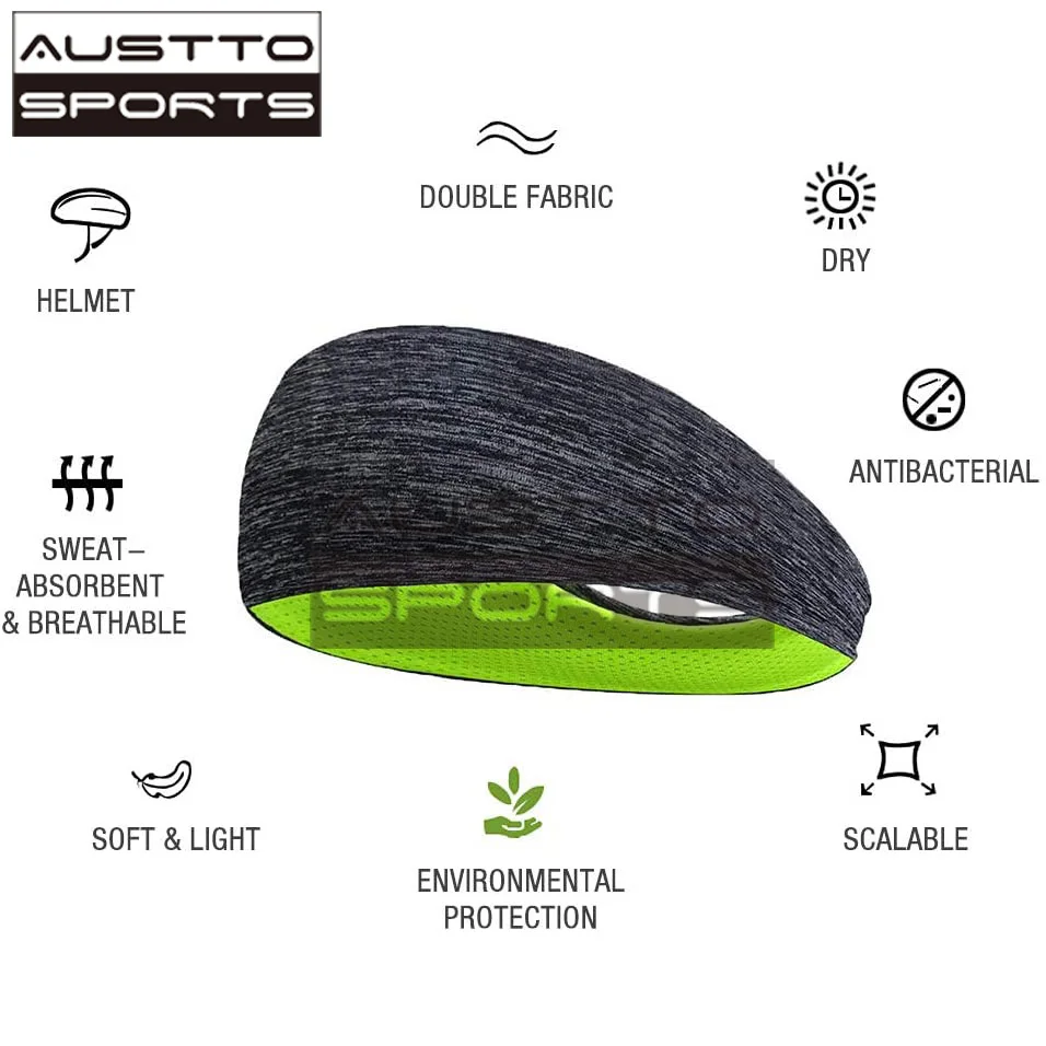 Austto Sports Headband para homens e mulheres, Slim Workout Sweatband, Running System, Outdoor, Cooling