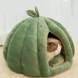 Pumpkin Cat Bed Deep Sleep Comfort In Winter Cat Bed Warm Cat House Enclosed Cat Bed Pets Tent Cozy Cave Nest Indoor Cat Nest
