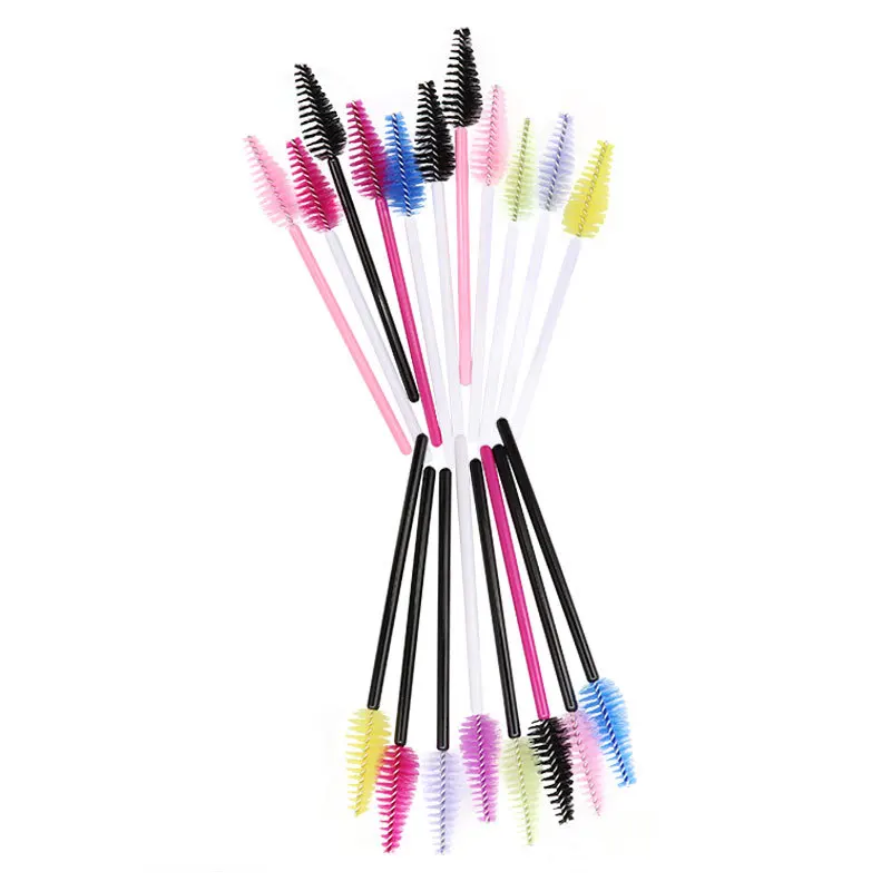 200Pcs Einweg Kristall Wimpern Pinsel Mascara Wands Applikator Pfropfen Augenbraue Kamm Wimpern Verlängerung Make-Up Schönheit Werkzeug