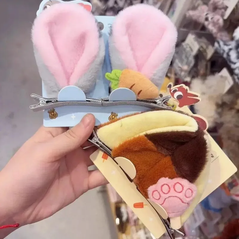 

Cute Soft Zootopia Judy Nick Rabbit Ears Plush Hair Clips Disney Cosplay Accessories Hair Headwear Holiday Birthday Gifts