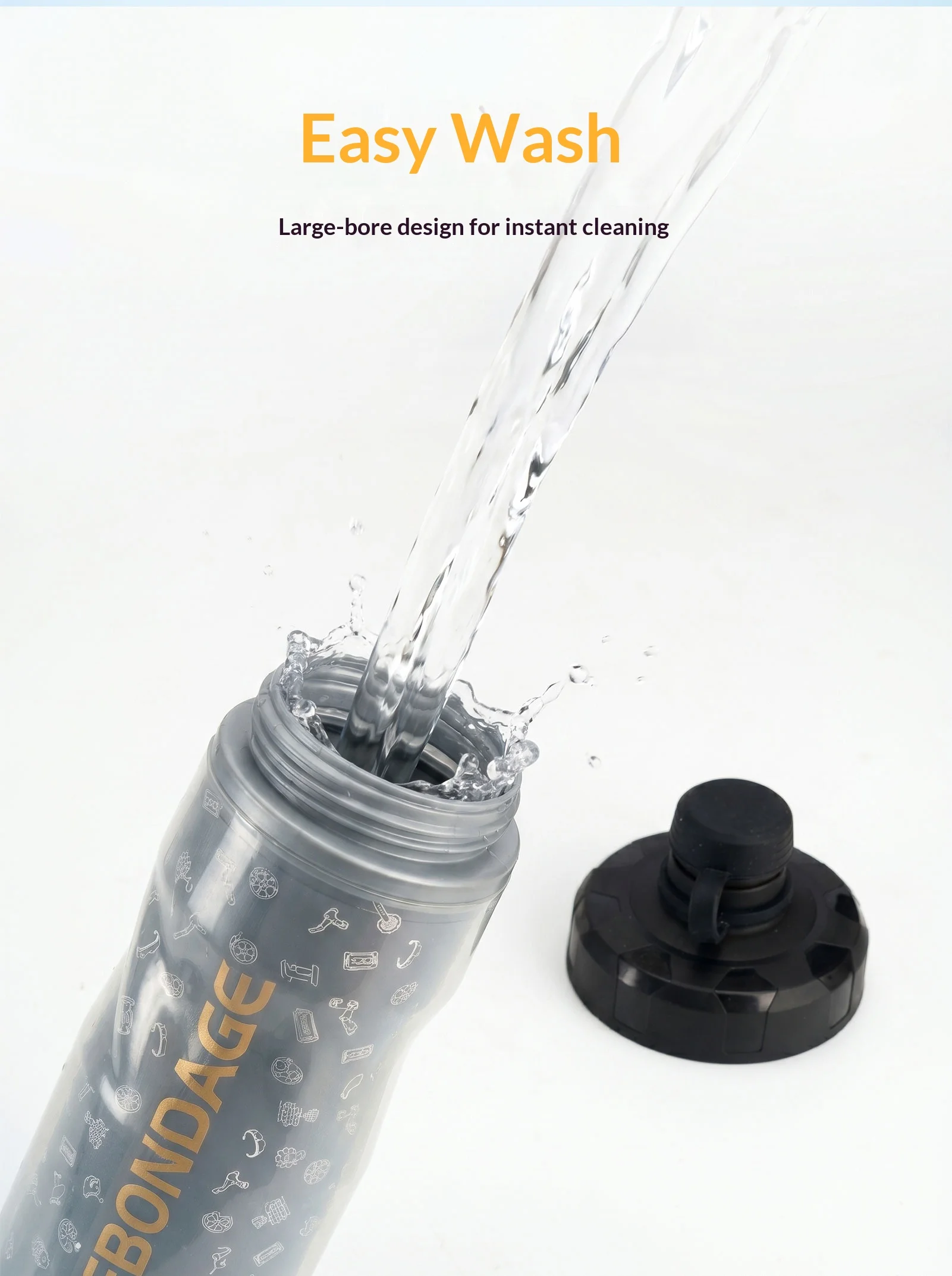 OFFBONDAEG 610ml Fahrradflasche Kälteerhaltend Thermische Wasserflasche Radfahren Outdoor-Sport Trinkflasche Quetschbare MTB Rennrad Zubehör – Detail 9