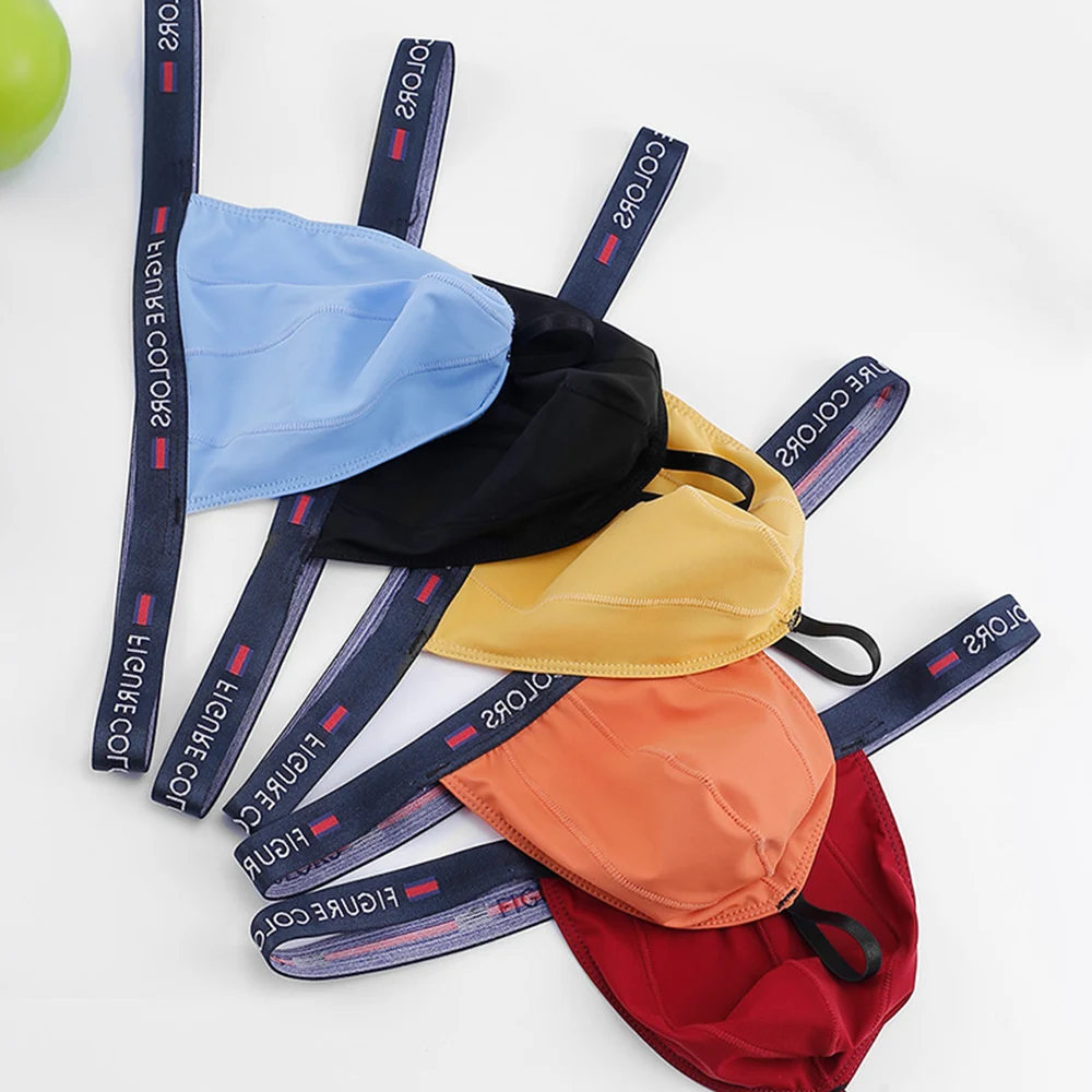 1PC T-Back Men Underwear Briefs Nylon For Men Bulge With Pouch Hombre Slips Red Boys Pack Breathable Sexy Male G-String Panties image 2