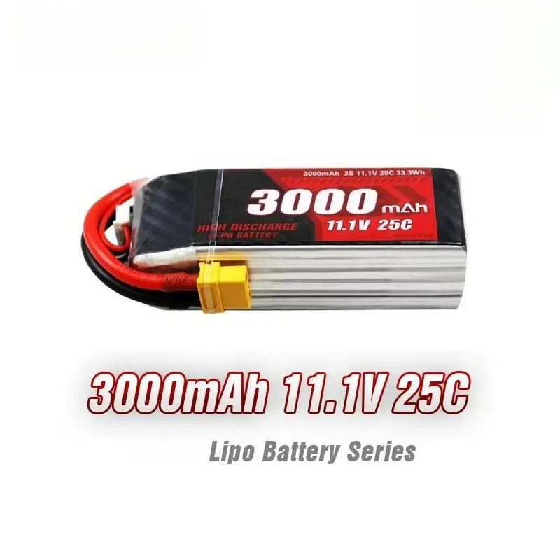 3000mAh 2S 3S Li-Polymer Battery 7.4V/11.1V 25C XT60 Plug for MJX 14303 14211 RC High Speed Off-Road Car Hobby Repair Spare Part