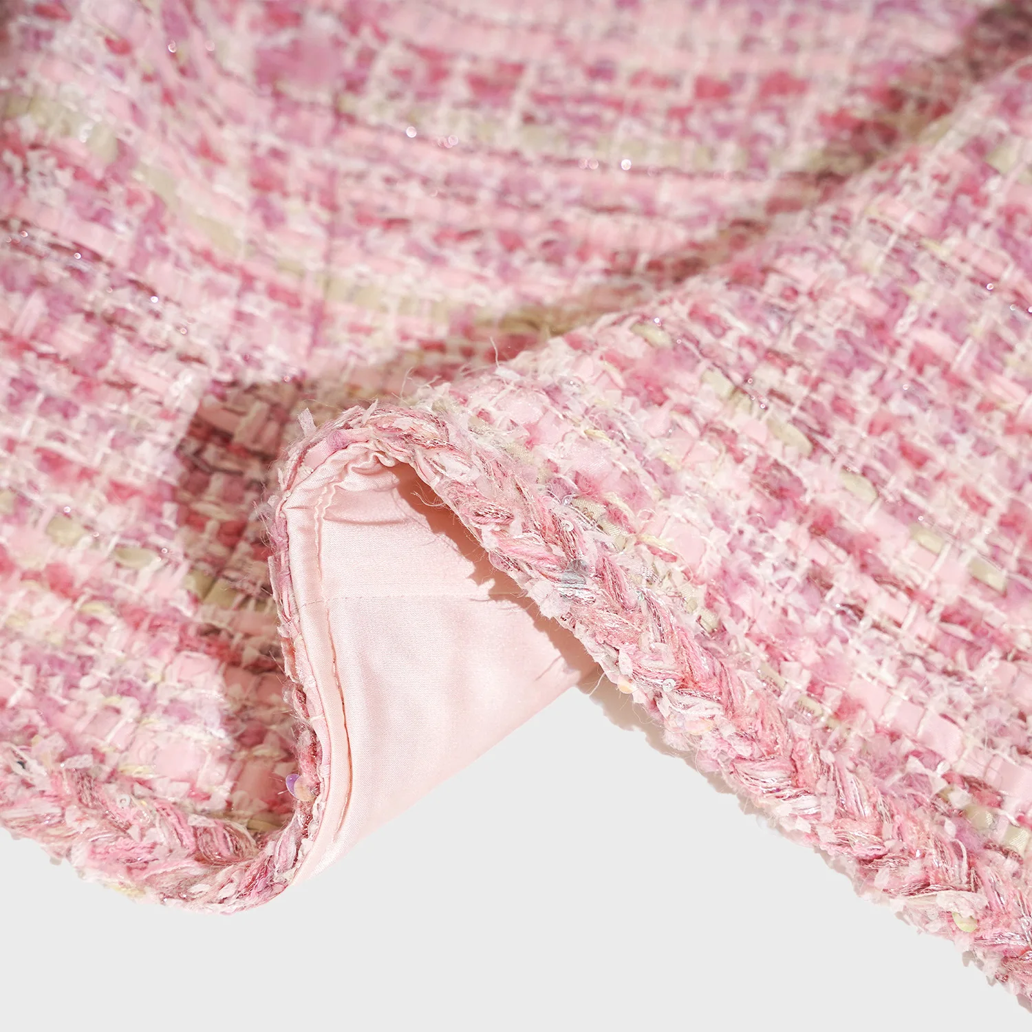 New Pink Plaid Wool Tweed Vest Women Y2k Small Fragrant Cropped Vest V-neck Sleeveless Short Women's Vest