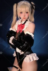 Miccostumes Womens Anime Marie Cosplay Costume Maid Cosplay Gothic Bodysuit and Thigh Socks with Headdress