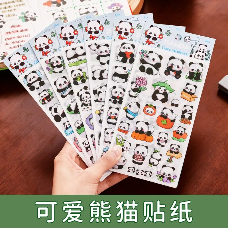 6sheet Creative Cartoon Stickers Student Cute Gooka Hand-painted Stickers High-value Stationery DIY Hand-painted Stickers