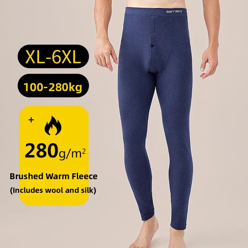 

plus Size Men's Autumn Pants Thiened High Waist Winter Warm Fce Lined Long Straight Leg Trousers Travel ential
