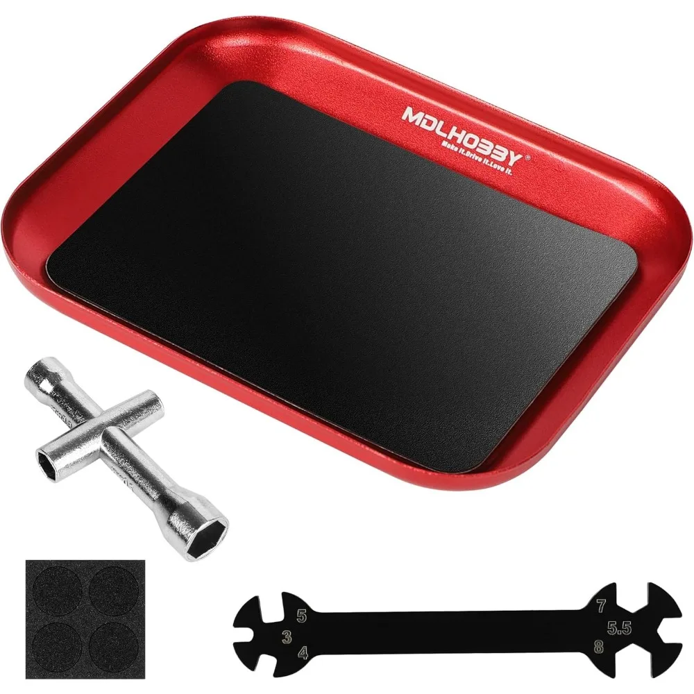 

Мини-универсальный набор радиоуправляемых инструментов с микромагнитным лотком (4,2 x 3,5 дюйма), набор шестигранных ключей без полос и отверткой 6-в-1, крошечным радиоуправлением M