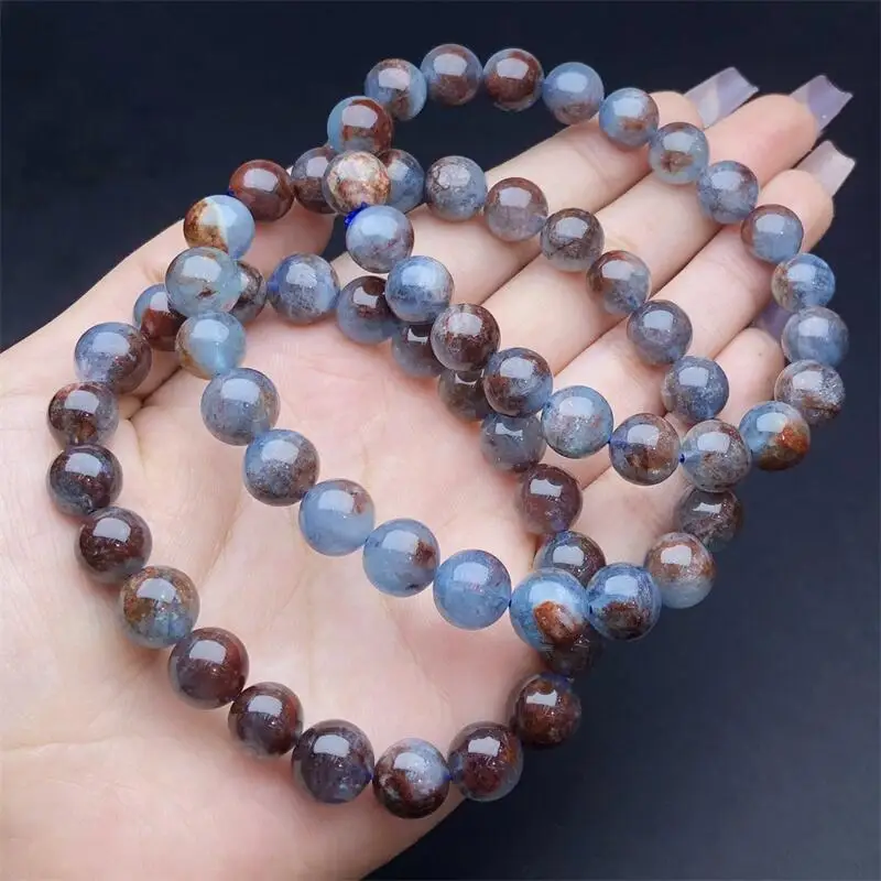 10MM Natural Island Aquamarine Quartz Bracelet Simple Elegant Exquisite Fashion Charm Women Fine Jewelry Holiday Gift 1PCS