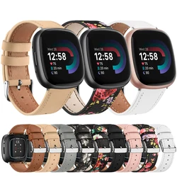 Bracelet en cuir véritable pour Fitbit Versa 3 et Versa 4, bracelet de montre, bracelet réglable