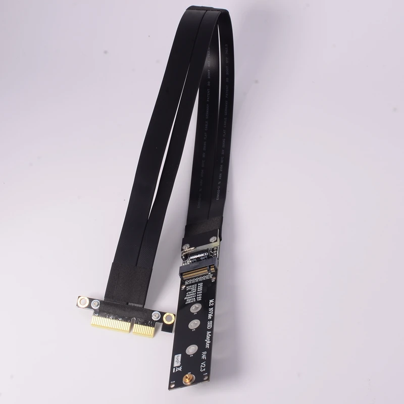 M.2 NVMe SSD to PCIe X4 Adapter Card - Full Speed PCIe 4x Riser Extension Cable ADT R24SF Support PCI-E 3.0 X4 for M2 SSDs