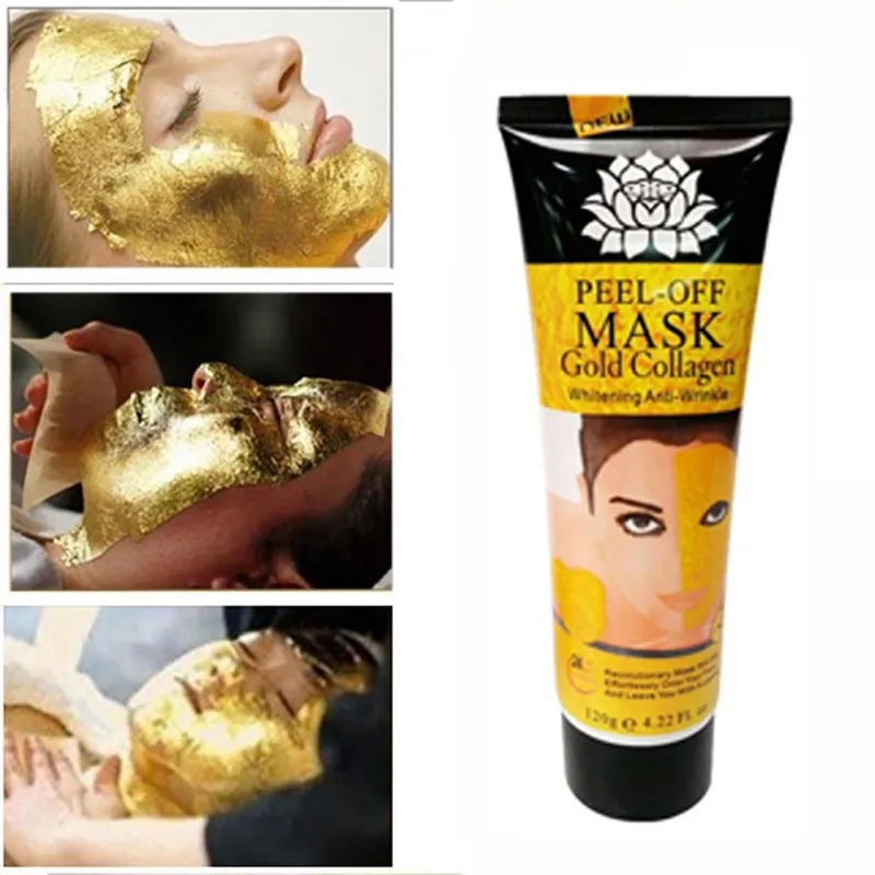 

120g Gold Collagen Facial Peal-off Mask Oil Control Soften Anti Wrinkle Whitening Smooth Fine Lines Pores Shrink Beauty Health