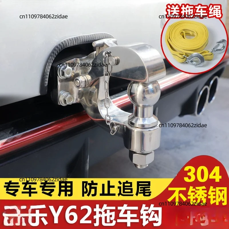 For Tow Hitch Ball Off Road Modification Trailer Hook for Nissan Patrol Y62 Rear Bumper Towing Accessory