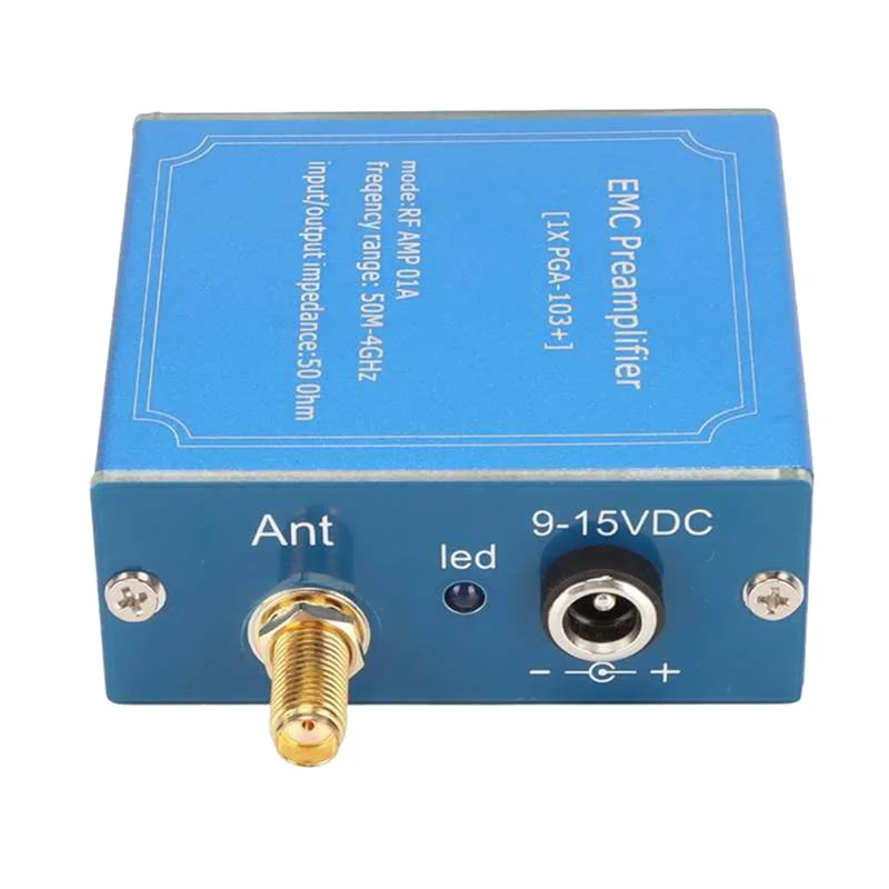 

Field Probe Signal Amplifier 50M‑4Ghz Wideband Plug And Play DC 9‑15V High Gain LNA Module For Communication System