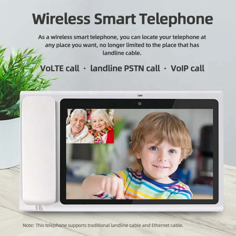 vendita calda KT8001(3F) Telefono wireless fisso intelligente da 10 pollici con videotelefono Android intelligente Telefono desktop AI per molte occasi