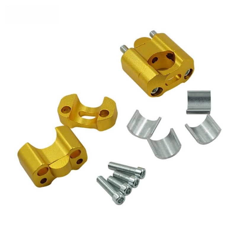 Universal Motorcycle Handlebar Risers Clamp - CNC 22mm-28mm Fat Bar Conversion & Heighten Mount