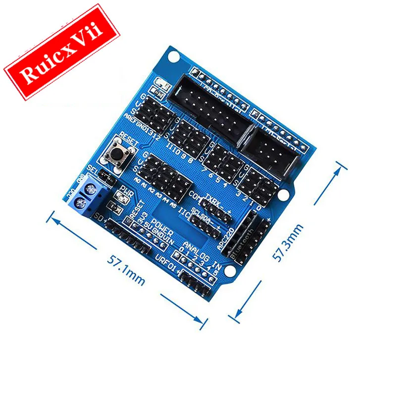 Placa de expansión de escudo de Sensor V5.0 para arduino, bloques de construcción electrónicos, accesorios de robot, placa de expansión de escudo de Sensor V5