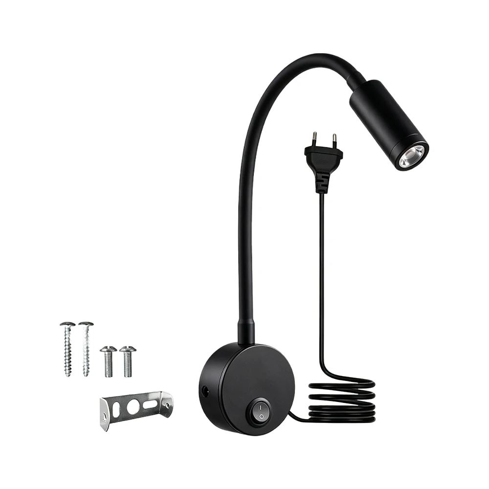 lampada-de-parede-led-com-mangueira-flexivel-de-3w-refletor-de-leitura-com-braco-curvavel-e-interruptor-220v-para-quarto-hotel-luminaria-de-parede-ao-lado-da-cama