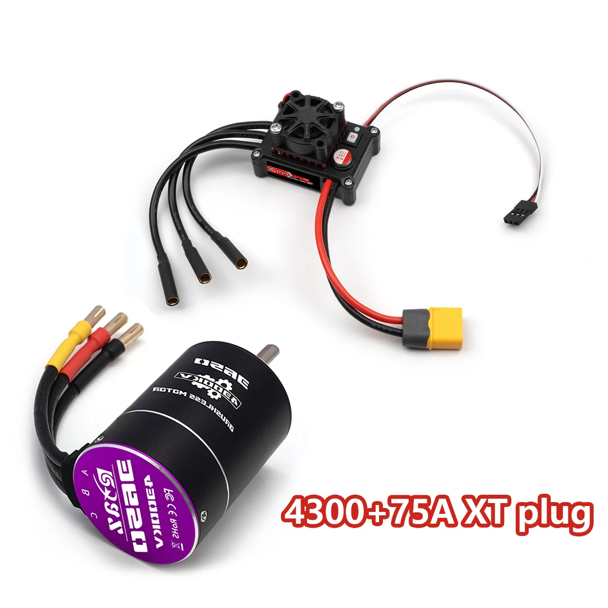 RC Brushless Waterdichte Power Combo 75A/480 ESC 3650 3.175mm As voor 1/10 SCX10 TRX4 RC Auto Truck Racing/Off-Road/Hoge Snelheid ​ - afbeelding 1
