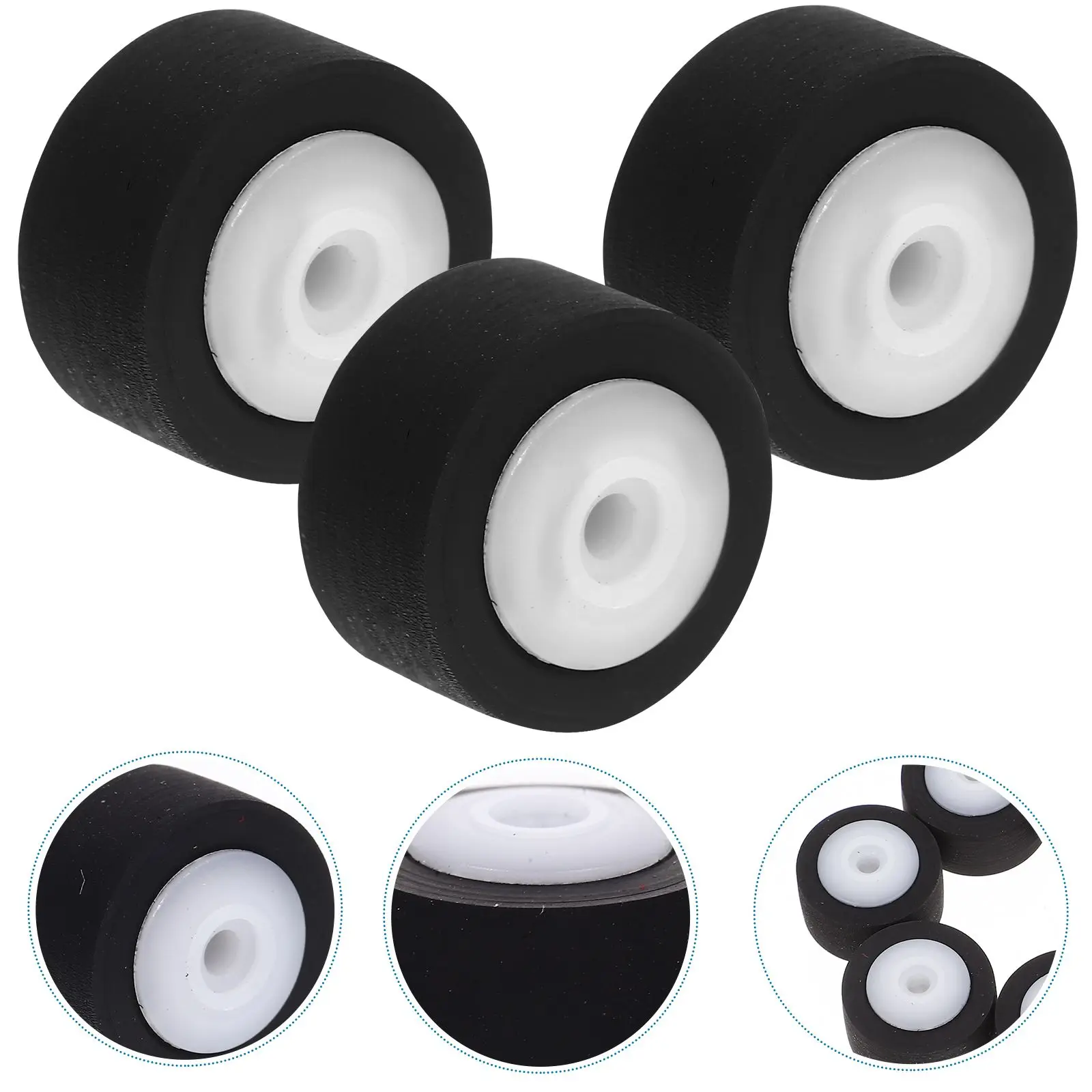 6 Pcs Radio Recorder Machine Pinch Roller Assorted Cassette Rollers Tape Wheel Repair