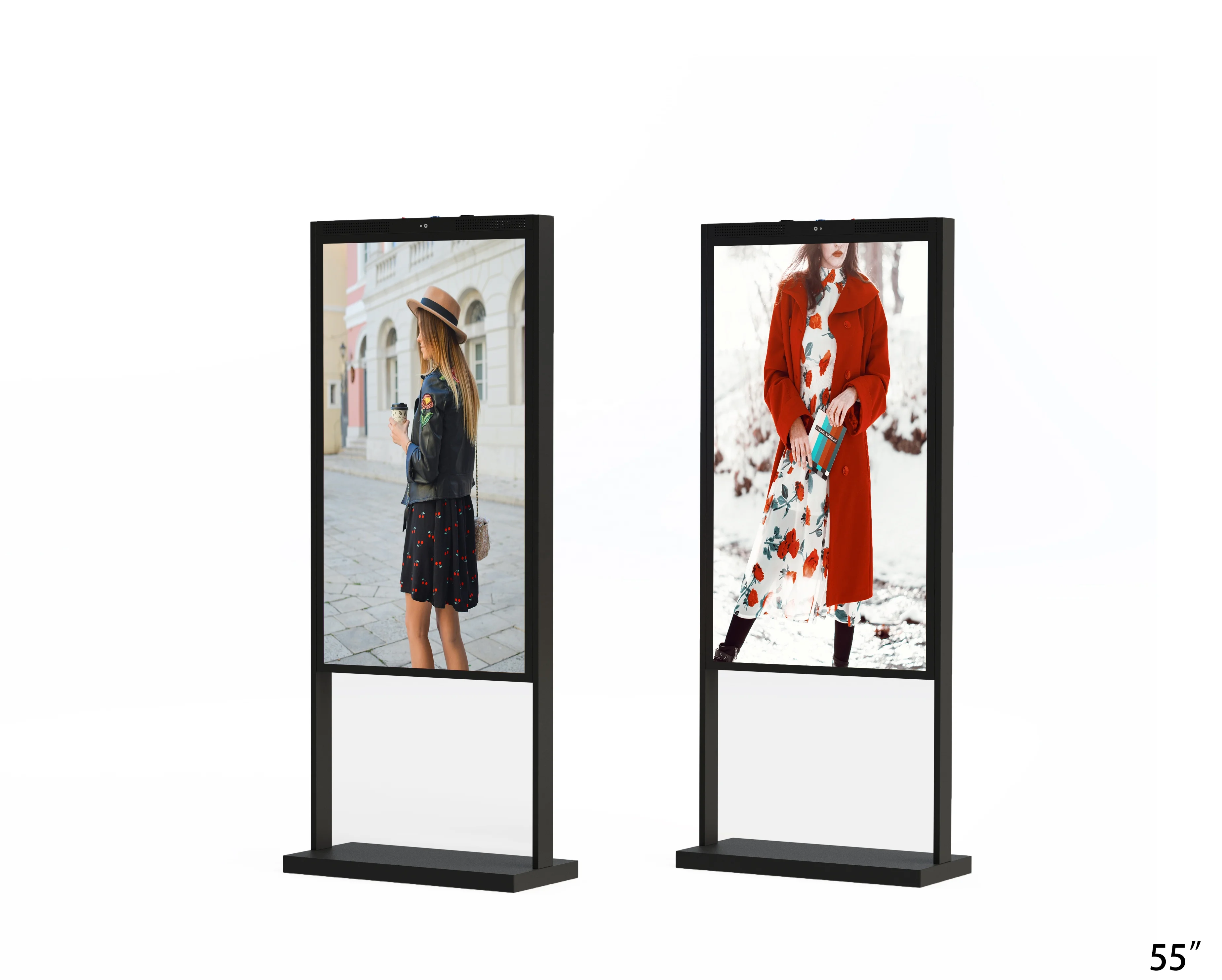 

3000~3500nits EKAA double-side floor standing high brightness displays window digital signage display