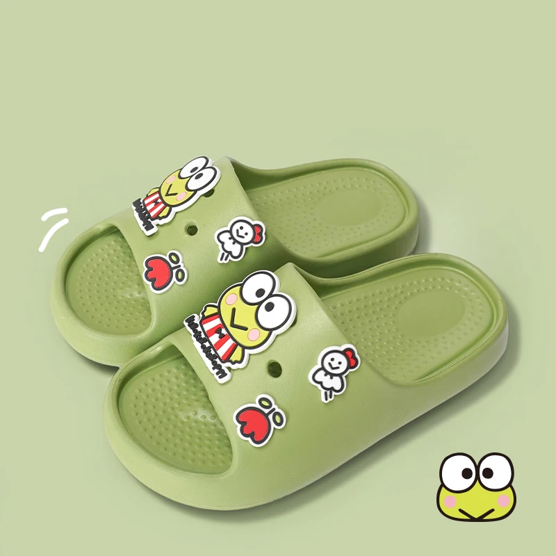 

Kawaii Sanrio Keroppi Badtz Maru Hanyodon Slippers Girl Bathroom Sandals Anti-Slip Comfortable Anime Figure Festival Gift