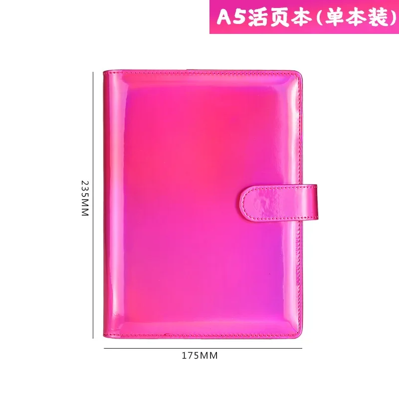 Star Chasing Girl 4Grid A5 Binder Laser Color Button Lock Card Book Kpop Photocard Collect Book 3inch 4grid Photo Holder Album