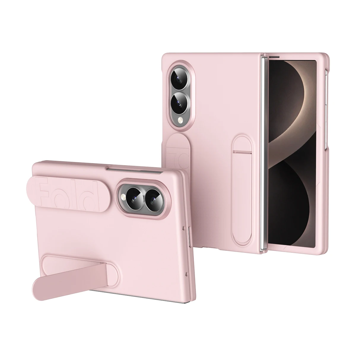 For Samsung Galaxy Z Fold 8 Case Silicone Wristband Bracket Optional Mirror Film Folding Shockproof Hard Cover Funda Accessories
