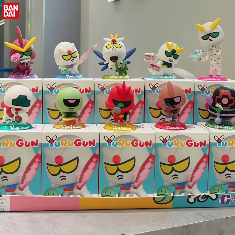 Новая коллекционная фигурка Bandai Qmsv Gundam Yurugun Chibi Abstract Figure Model Unicorn Freedom для любителей хобби и коллекционеров