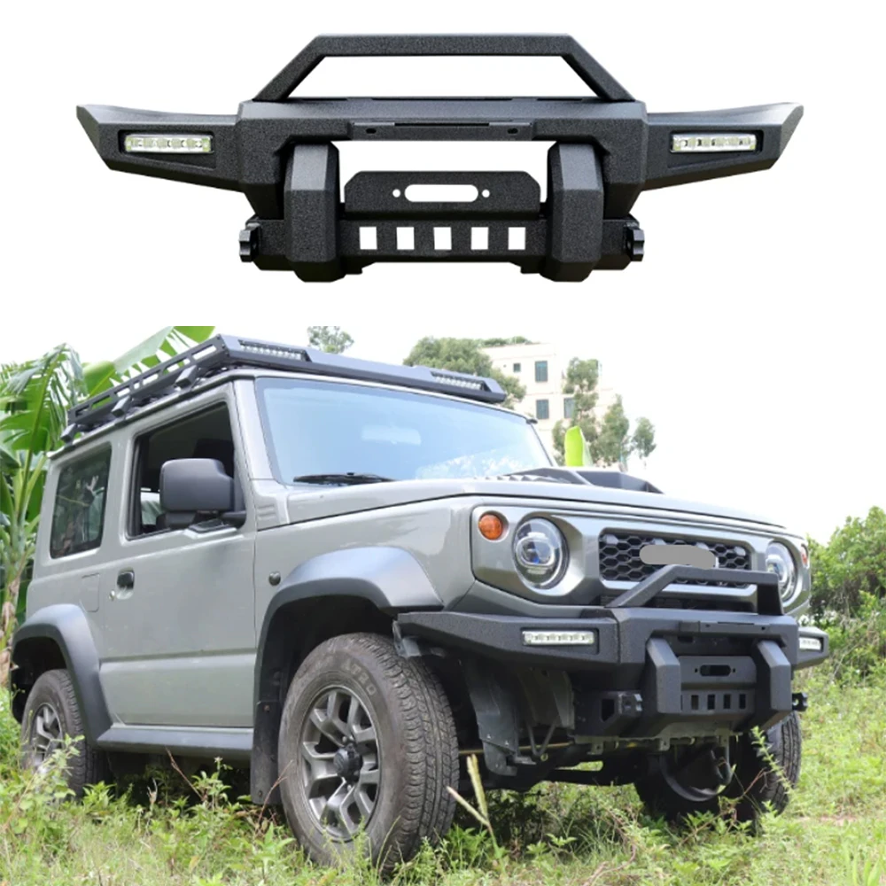 Lantsun JMN166 Front Bar Bumper Black Vehicle Accessories for Jimny JB64/JB74, 2019-2026