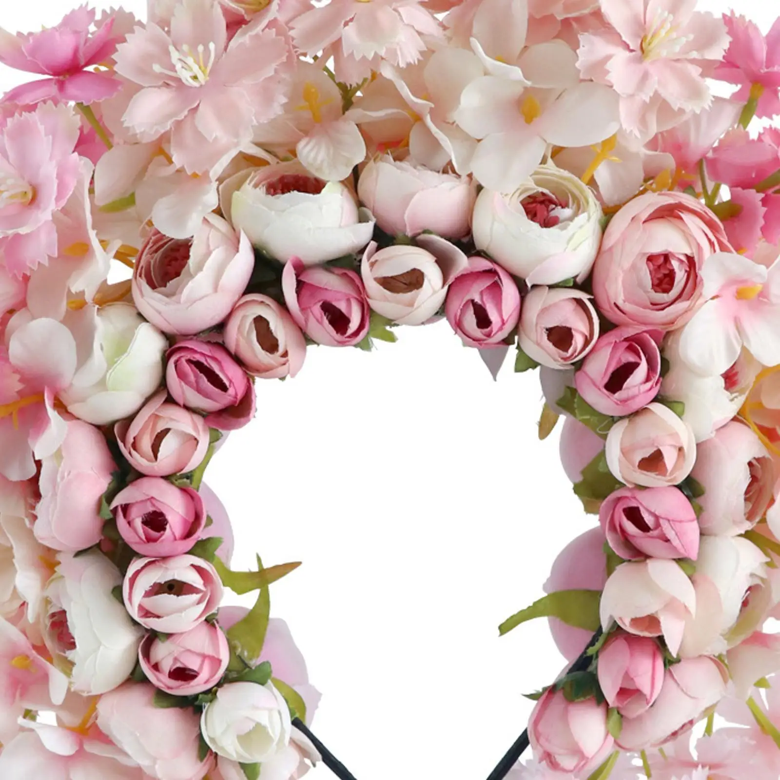 هان الصينية زهرة عقال مزدوجة الجانب زهرة الحرير الأزهار أغطية الرأس لحفلات الزفاف Phtoo الدعائم مهرجانات الأداء #5