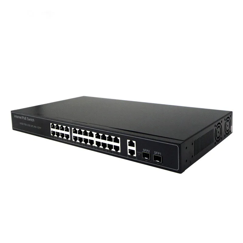 Switch di rete Ethernet Full Gigabit 24 porte POE con 4 porte Sfp per la sicurezza Ap Cctv