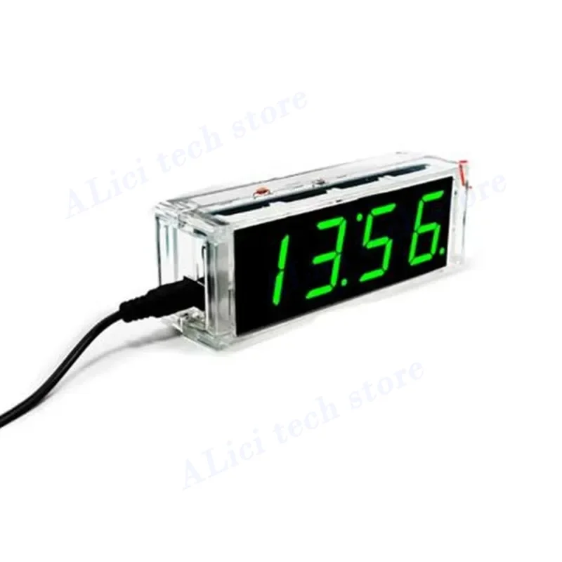 DIY Digital Clock Kit Display Date Week Temperature Alarm DS1302 Soldering Project Learning Practice Solder Diy Electronic Kit