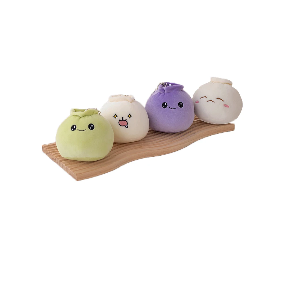 Cute Plush Steamed Stuffed Bun Cartoon Lifelike Emotional Bao Zi Plush Chinese Food Pillow Cushion Kids Toys