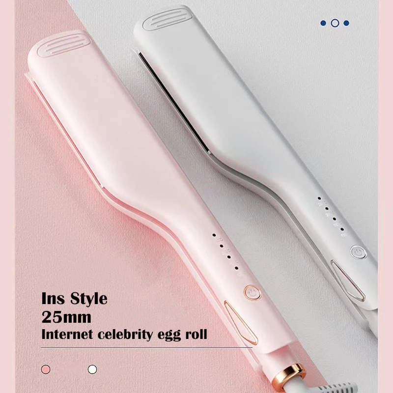 

2 Barrel Curling Iron Ceramic Coating Care Hair Egg Roll Splint Fast Heating Electric Salon Styling Tool