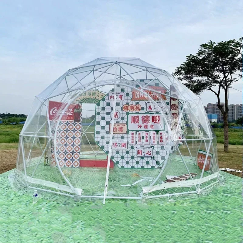 Transparent Dome Starry Sky Restaurant Tent Bed And Breakfast Outdoor Garden  Thickened Steel Material