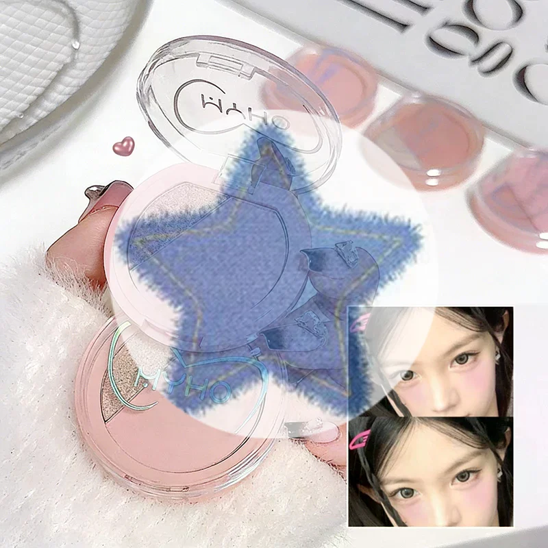 [MYHO 2-in-1 Blush Matte Natural Tender Delicate Cheek Color Pearlescent Highlight Brightening Face Waterproof Facial Contouring