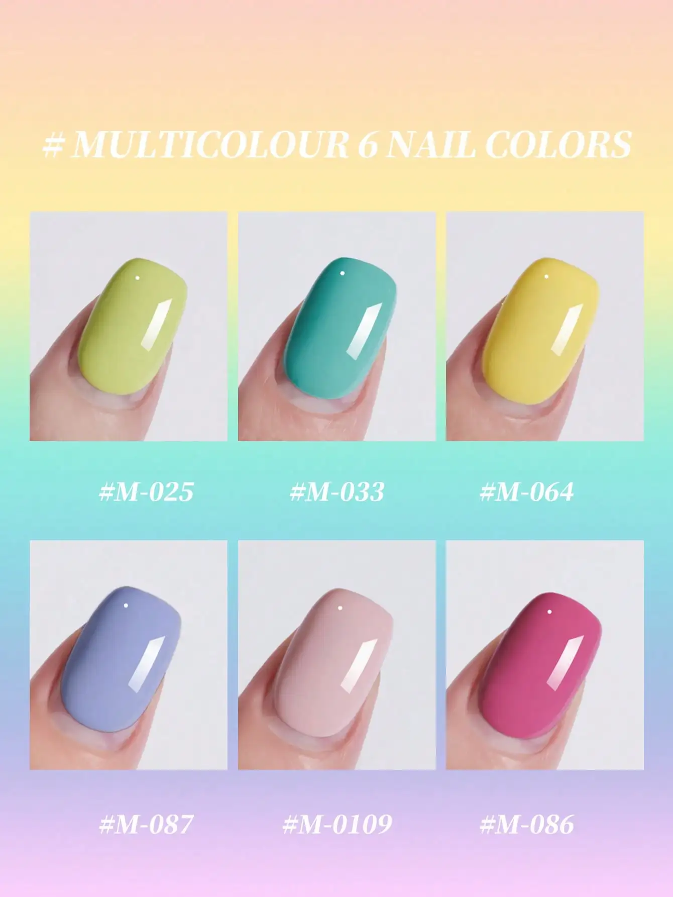 XEIJAYI 6 szt. Kolorowy Zestaw Żelowych Lakierów do Paznokci w Kolorach Cukierków, Żel do Paznokci UV LED do Zmazywania, Półtrwały Żel do Samodzielnego Wykonania w Salonie, Wysokiej Jakości Żel do Zdobienia Paznokci, Prezent dla Kobiet