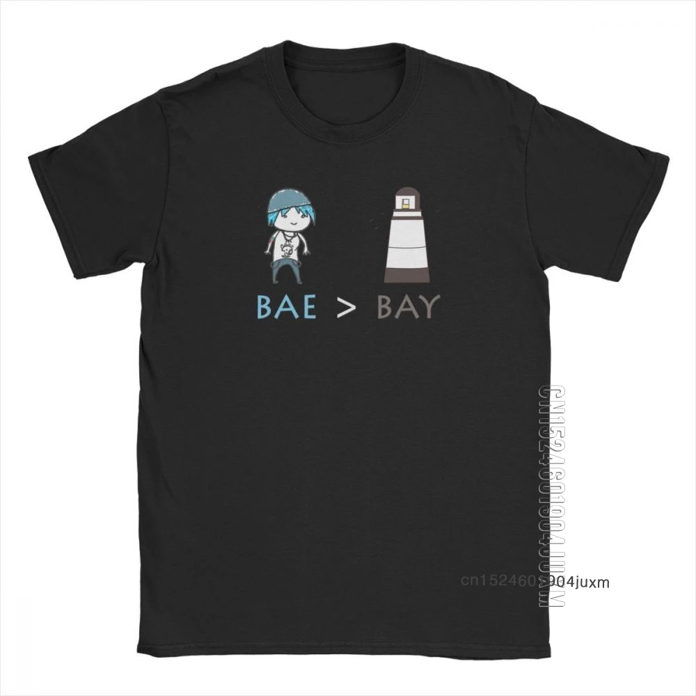 Life Is Strange Bae Over Bay T Shirt Men\'s Cotton Novelty T Shirts Round Neck Butterfly Max Game Tees Short Sleeve Tops Original