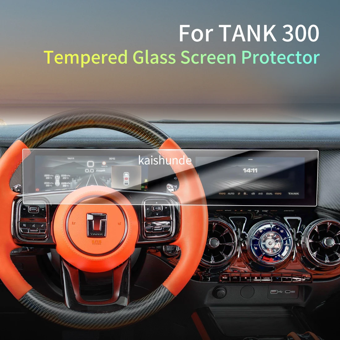 

Car Stickers Meters Protector For24 Great Wall Motor TANK 300 Tempered Glass Protective Film Display Navigation Vehicle