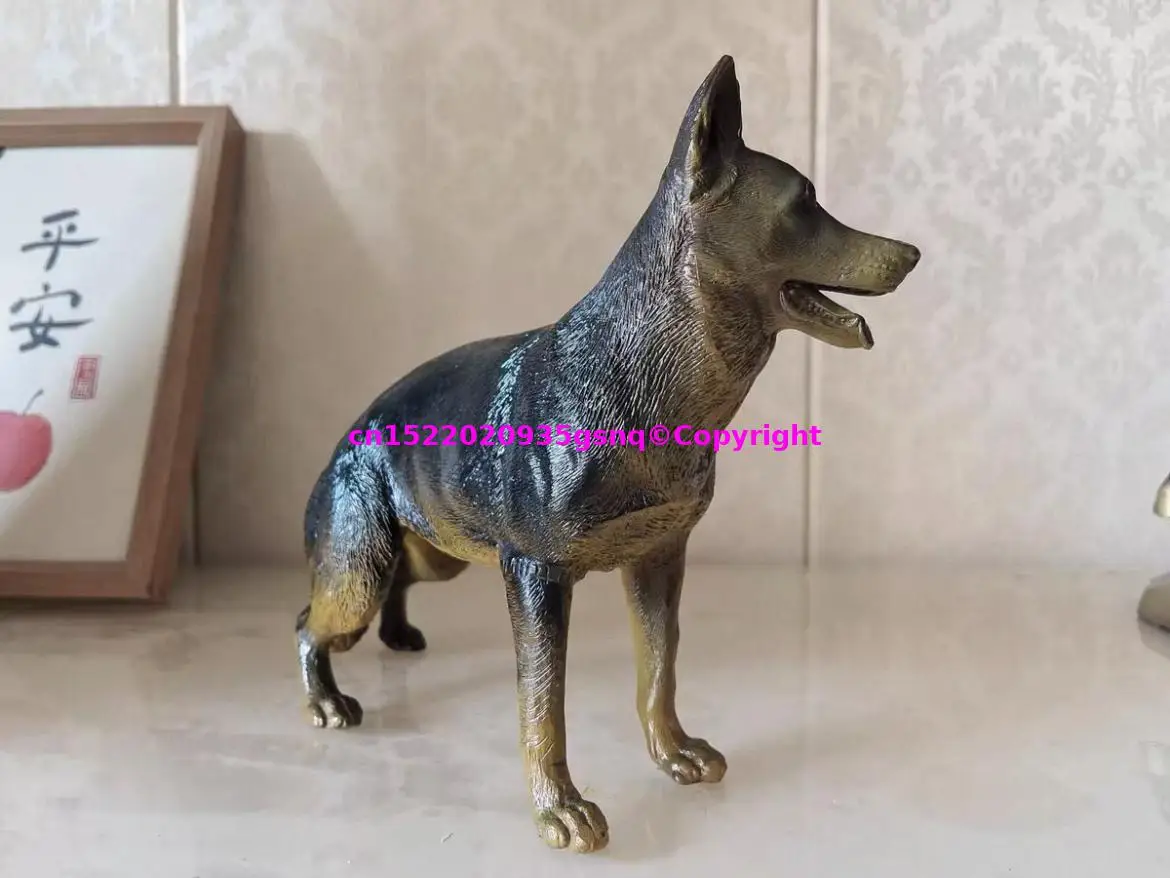 special offer TOP COOL Dog ornament Decorative Art Home bar decoration Bronze sculpture shepherd dog collie Animal ornament